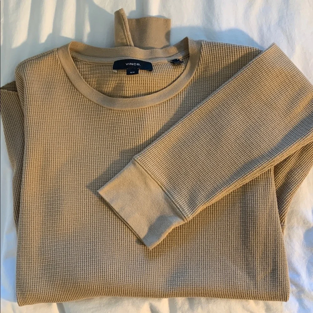 Vince Men's Beige Long Sleeve Top - Picture 1 of 5